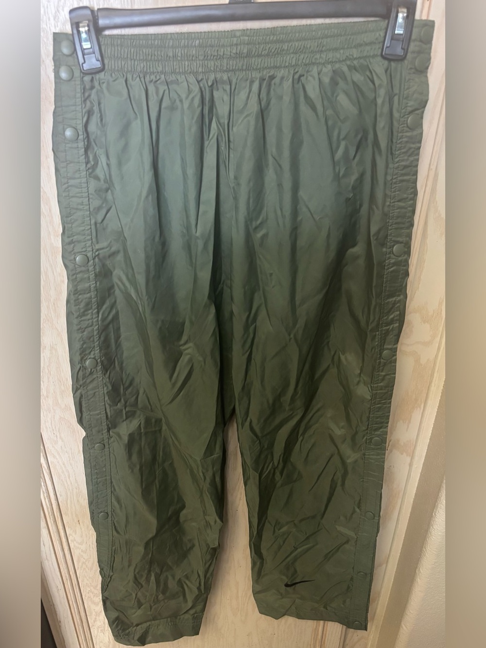 Vintage Y2K Nike Green Snap Button Breakaway Tear Away Windbreaker Pants Mens XL